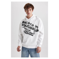 DEFACTO Oversize Fit Hooded Printed Sweatshirt