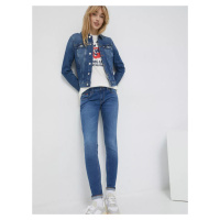 Tommy Jeans dámská modrá džínová bunda