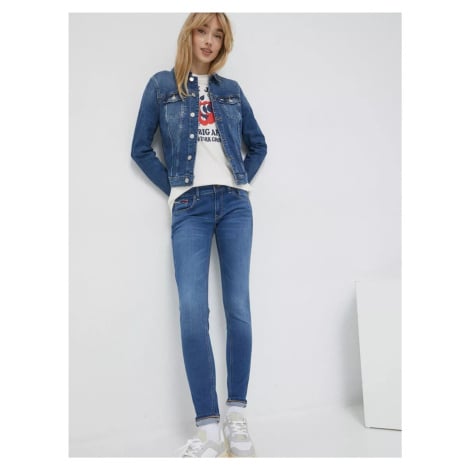 Tommy Jeans dámská modrá džínová bunda Tommy Hilfiger
