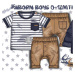 Chlapecký hnědý kojenecký set - košile a kalhoty Dorte