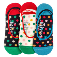 Meatfly ponožky Low socks - Triple pack C/ Big Dots 2 | Mnohobarevná