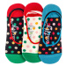 Meatfly ponožky Low socks - Triple pack C/ Big Dots 2 | Mnohobarevná