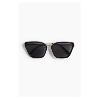 H & M - Zešikmené sluneční brýle - černá