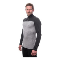 SENSOR MERINO BOLD pánské triko dl.rukáv zip cool gray/šedá