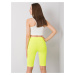 NEONOVĚ ŽLUTÉ BIKER SHORTS -YELLOW Limetková