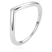Beneto Minimalistický stříbrný prsten AGG445L