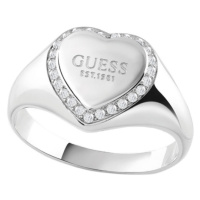 Guess Romantický ocelový prsten Fine Heart JUBR01430JWRH