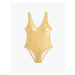 Koton Metallic Swimwear V-Neck Thick Straps