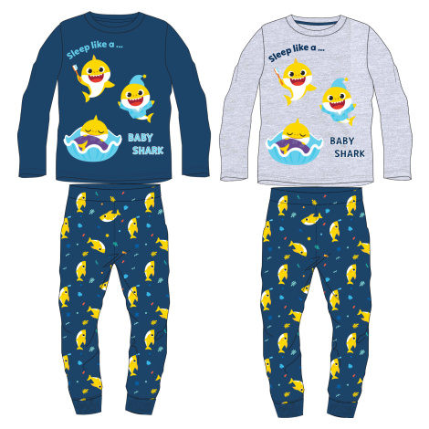 Chlapecké pyžamo - Baby Shark 5204007, šedý melír / tmavě modrá Barva: Šedá