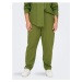 Zelené dámské lněné kalhoty ONLY CARMAKOMA Caro