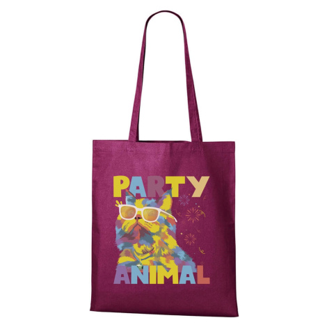 DOBRÝ TRIKO Bavlněná taška s potiskem Party animal Barva: Fuchsiová