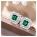 Náušnice Diana zelená - Náušnice s krystaly