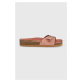 Semišové pantofle Tommy Hilfiger TH MULE SANDAL SUEDE dámské, růžová barva, FW0FW07071