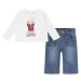 Kojenecká sada Levi's TEE & CARGO PANT SET bílá barva, 1EK986