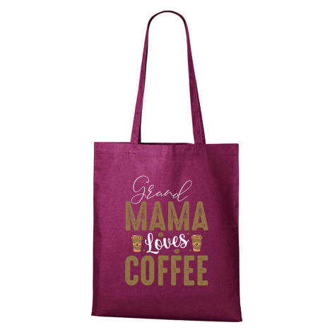 DOBRÝ TRIKO Bavlněná taška Grand Mama loves COFFEE Barva: Fuchsiová