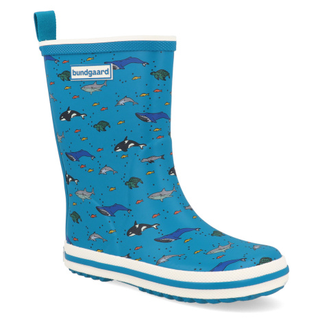 Barefoot dětské gumáky Bundgaard - Charly High Sea Animals modré