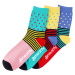 Meatfly dámské ponožky Stripes Dot Gift Pack | Mnohobarevná