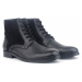 Černé pánské kožené šněrovací boty Paolo Vandini