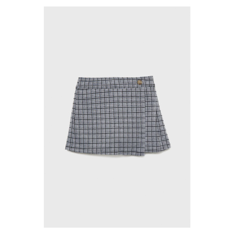 Dětská sukně Abercrombie & Fitch šedá barva, mini