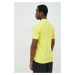 Bavlněné polo tričko BOSS žlutá barva