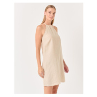 Jimmy Key Stones Sleeveless Halter Neck Linen Dress