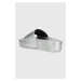 Pantofle Karl Lagerfeld KONDO MAXI dámské, stříbrná barva, na platformě, KL80805N