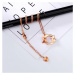 Victoria Filippi Stainless Steel Ocelový náhrdelník se zirkony Andreé Gold - motýl, chirurgická 
