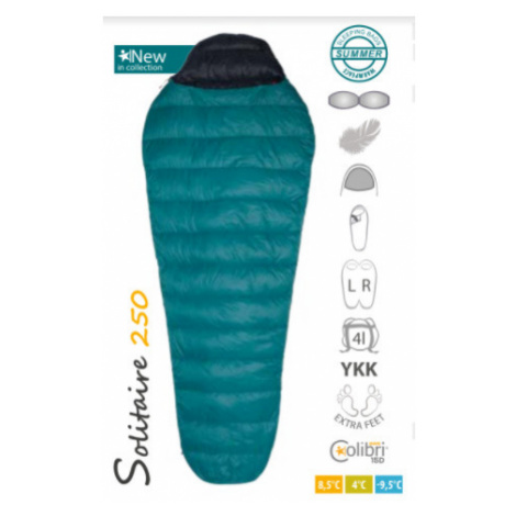 Spacák Warmpeace Solitaire 250 Extra Feet 170 cm teal green/black