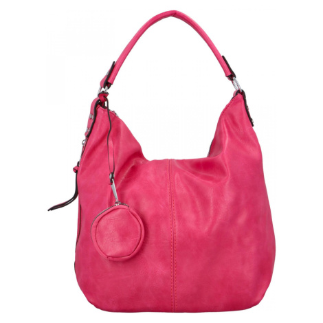 Dámská koženková taška v oblíbeném lodičkovém provedení Eliana, výrazná růžová Paolo Bags