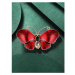 Éternelle Luxusní brož Swarovski Elements Červený motýl B7172-9105066501B Červená