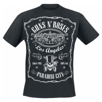 Guns N' Roses Paradise City Label Tričko černá