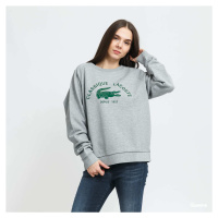 LACOSTE Women’s Vintage Print Lightweight Cotton Fleece Sweatshirt Grey