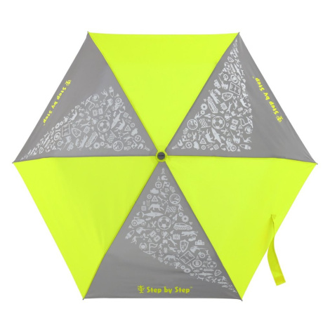 Dětský skládací deštník s reflexními obrázky, neonová žlutá Hama
