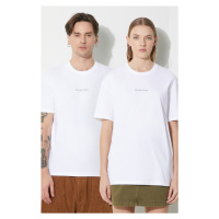Bavlněné tričko Filling Pieces Slim bílá barva, s potiskem, 74434001901