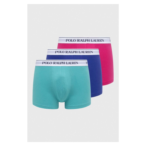 Boxerky Polo Ralph Lauren 3-pack pánské, fialová barva