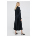 Šaty Polo Ralph Lauren černá barva, maxi