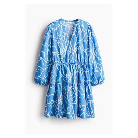 H & M - Šaty se stahovací šňůrkou - modrá H&M