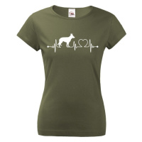 Dámské tričko s potiskem Německého ovčáka - skvělý darek pro milovníky psů