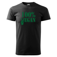 DOBRÝ TRIKO Pánské tričko 100% vegan zelený potisk