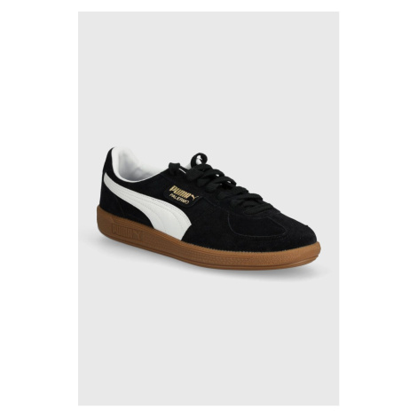 Semišové sneakers boty Puma Palermo černá barva, 396463