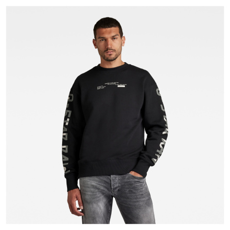 G-STAR Sweatshirt - Sleeve graphics loose r sw black