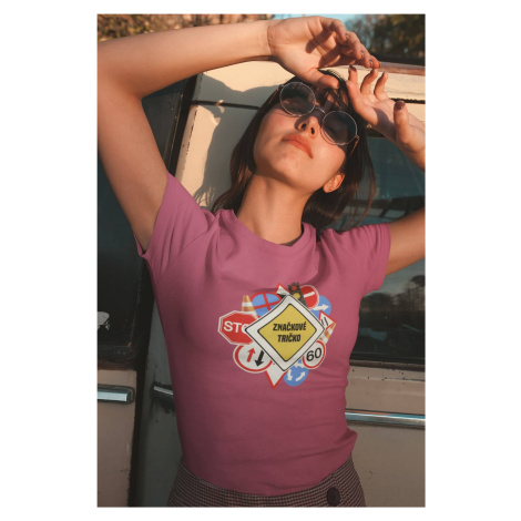 Dámské tričko Značkové tričko Barva: Purpurová