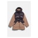 Bunda karl lagerfeld shearling mix down jacket black/light beige