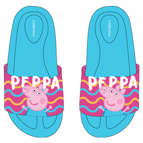 Prasátko Pepa - licence Dívčí pantofle - Prasátko Peppa 5251845, tyrkysová / růžová Barva: Tyrky