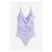 H & M - Tvarující plavky's volánky - fialová