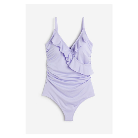 H & M - Tvarující plavky's volánky - fialová H&M