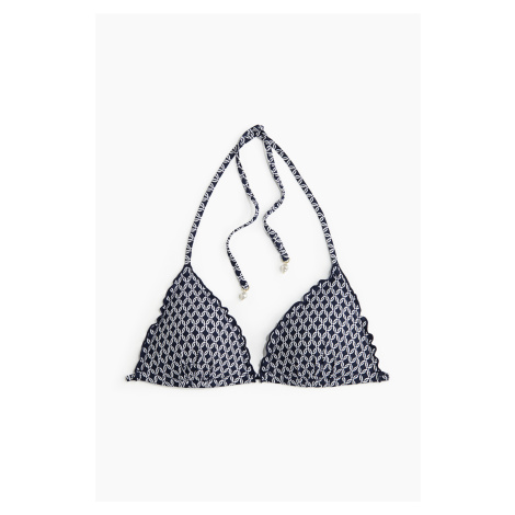 H & M - Bikinová push-upka's trojúhelníkovými košíčky - bílá H&M