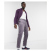 ASOS DESIGN cord slim trousers in washed purple with elasticated waist