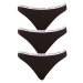 3PACK dámské kalhotky Tommy Hilfiger černé (UW0UW02828 0R7)