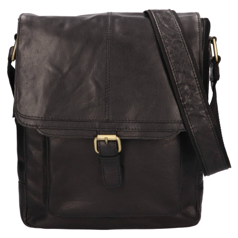 Pánská kožená taška přes rameno Ashwood Edward - černá Ashwood Leather